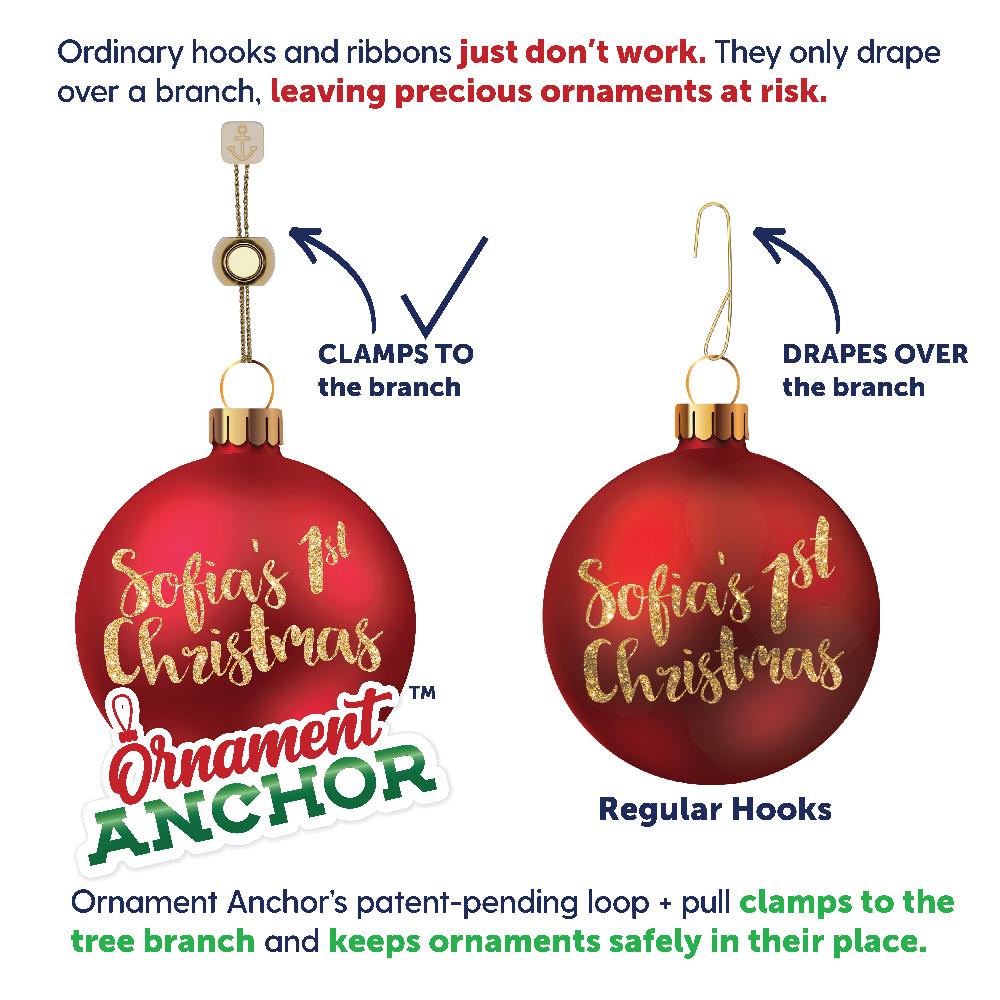 Tree Ornament Hangers Metal Wire Hooks Christmas Ornament Hooks Storage Box
